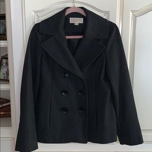 Michael Kors charcoal short pea coat